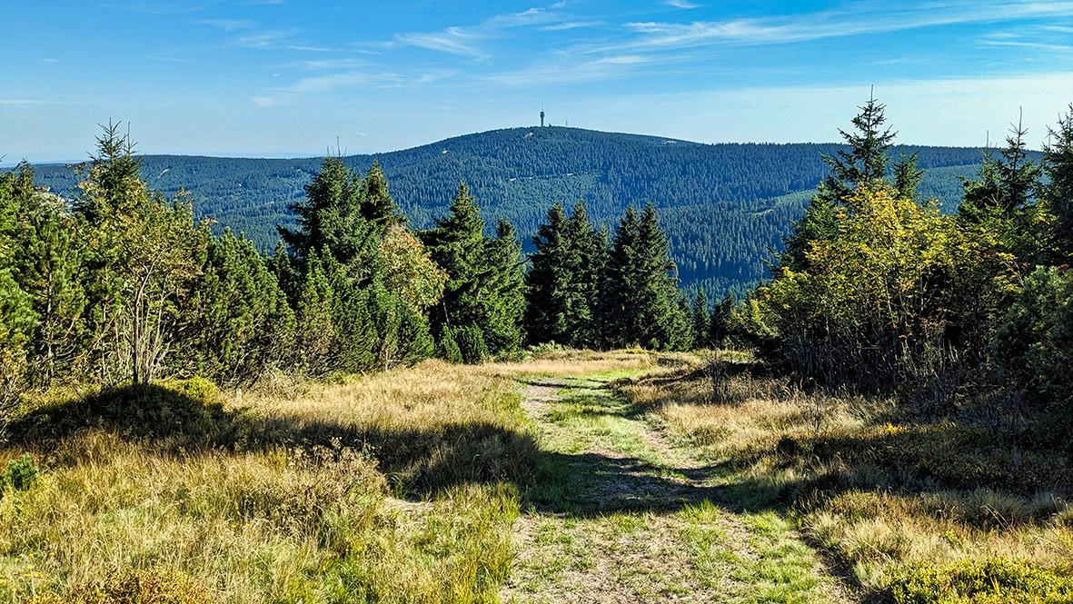 View of the 1,244 meter high Klínovec (Keilberg). Photo: Chris Bergau