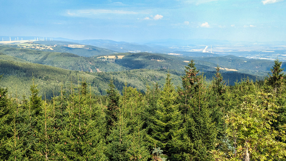 View from the 1,025-meter-high Křížová hora (Cross Mountain). Photo: Chris Bergau.